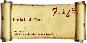 Faddi Ábel névjegykártya